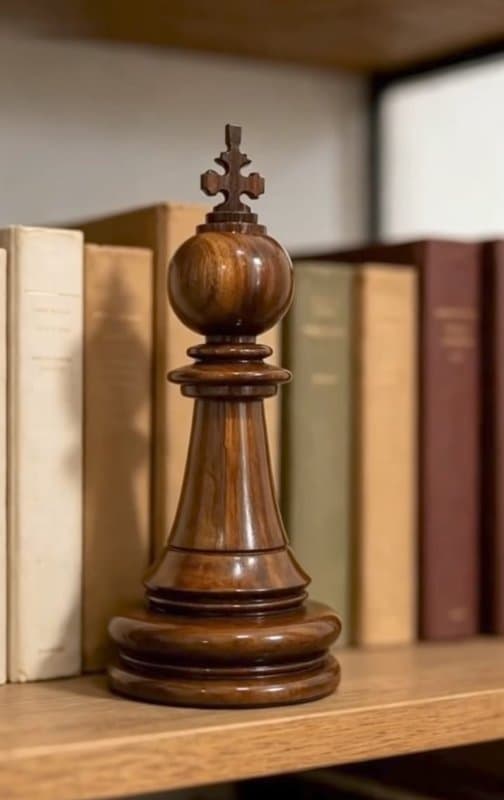 Chess King Statement Piece — Wood
