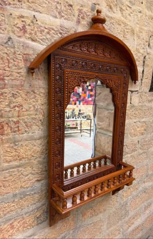 Jharokha Mirror — Wood