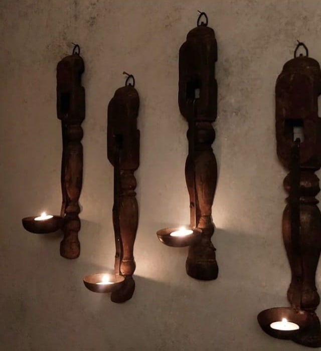 Charpai Leg Diya Sconce