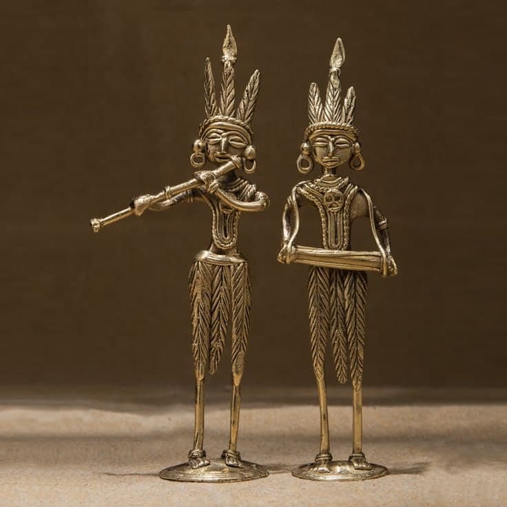 Dhokra Tribal Musicians — Dhokra brass (lost-wax cast)
