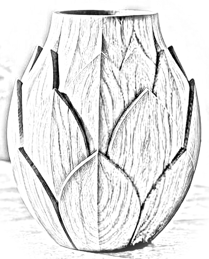 Pencil sketch of Kamal Vase