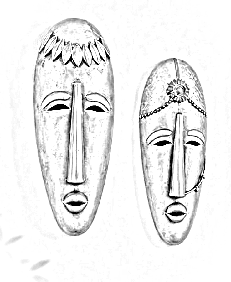 Pencil sketch of Faces of Tradition