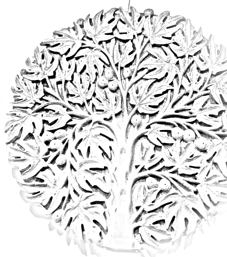 Pencil sketch of Walnut Tree of Life Panel