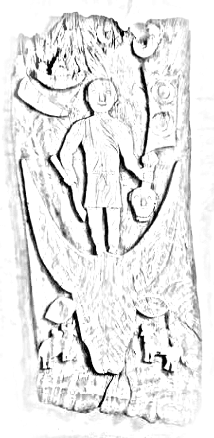 Pencil sketch of Tribal Warrior Frame