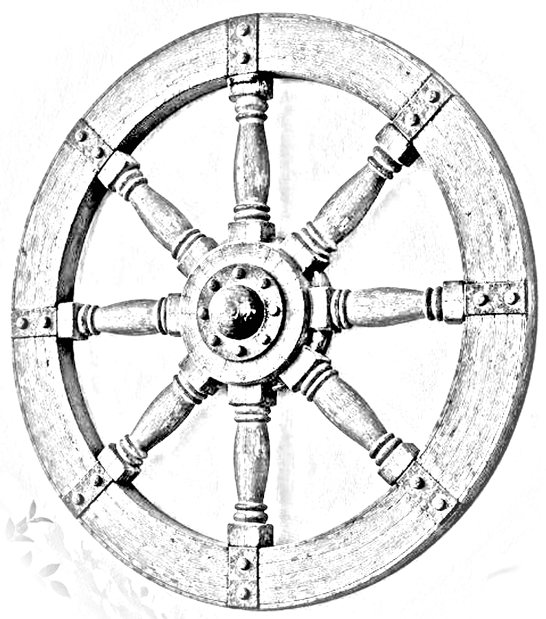Pencil sketch of Cart Wheel Wall Mount
