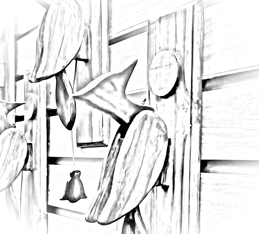 Pencil sketch of Woodpecker Doorbell