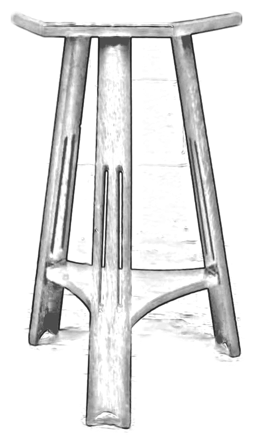 Pencil sketch of Arts & Crafts Pedestal Stand