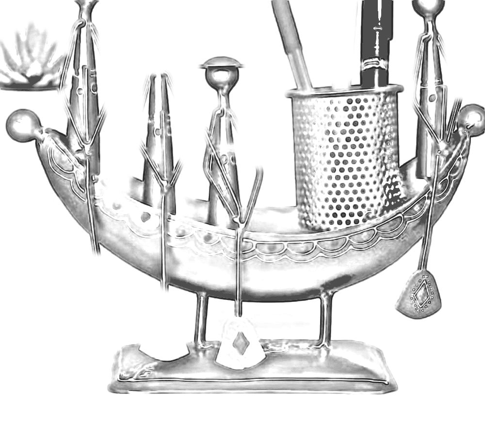 Pencil sketch of Boatmen Pen Holder