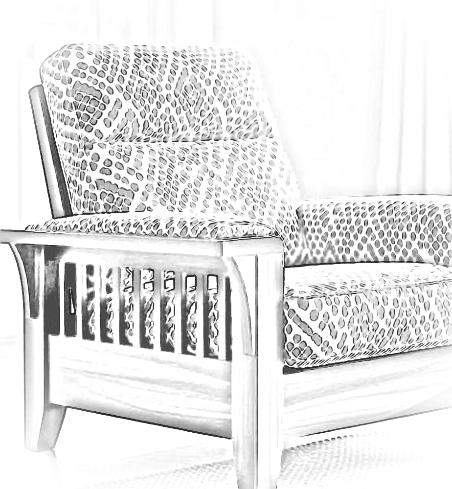 Pencil sketch of Heritage Lounge Armchair