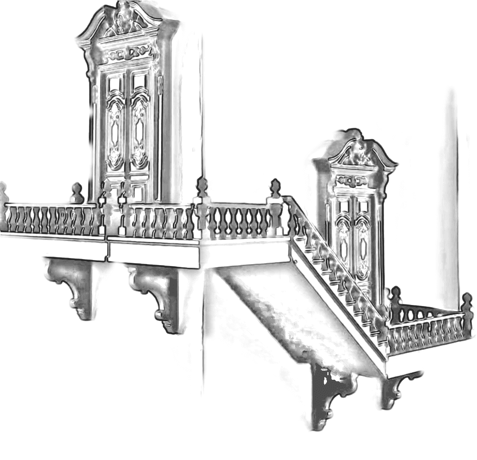 Pencil sketch of Jharokha Balcony Wall Shelf