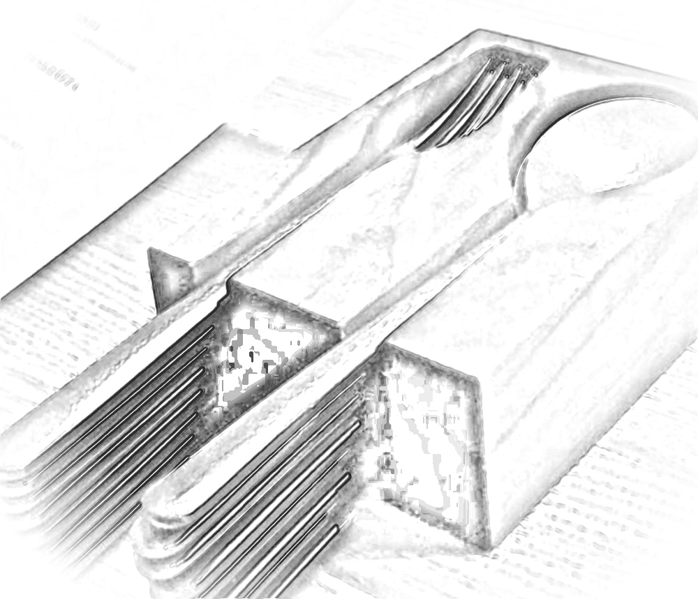 Pencil sketch of Samudra Cutlery Holder