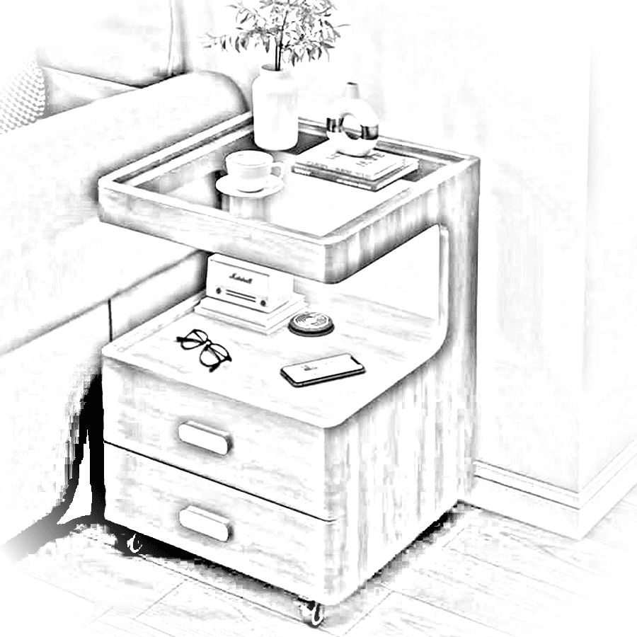 Pencil sketch of Sienna C-Table