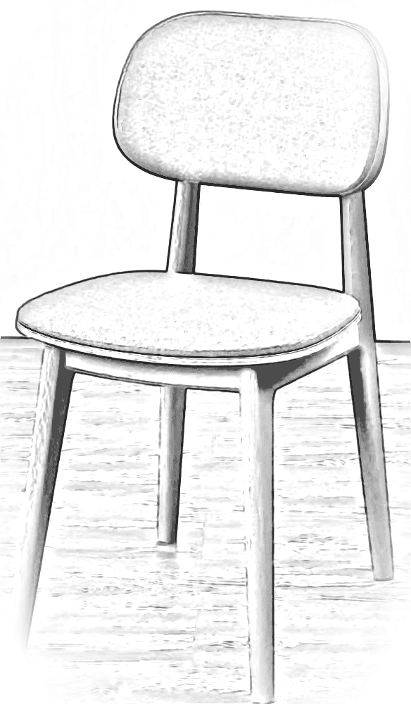 Pencil sketch of Solace Dining Chair