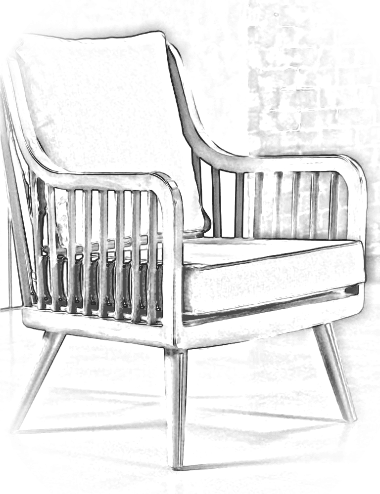 Pencil sketch of Sun Desk