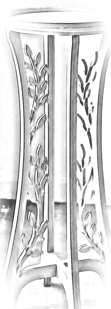 Pencil sketch of Verdant Vine Pedestal Stand